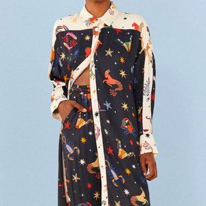 [NEW] FARM RIO zodiac shirtdress